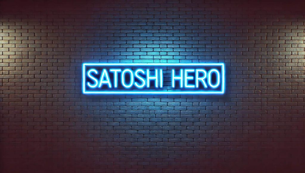 Satoshihero Casino Logo Wall