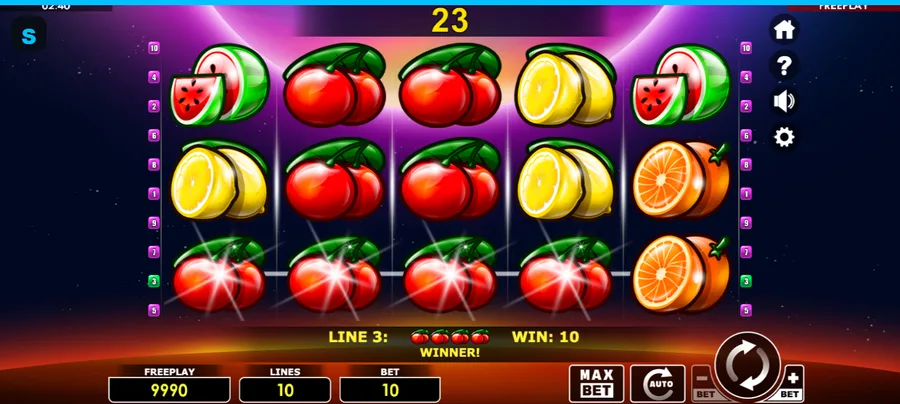 Lucky Respin paying win landing across paylines